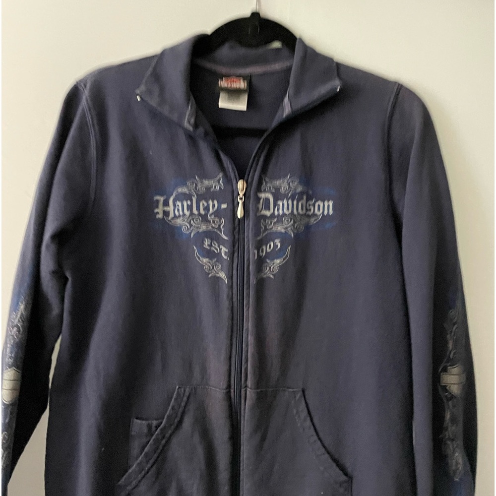 Harley Davidson woman’s navy blue jacket,  size large